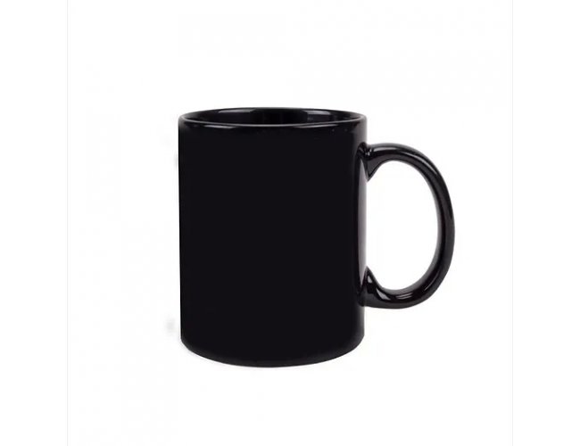 CANECA DE CERÂMICA PRETA 325ML - PERSONALIZADA